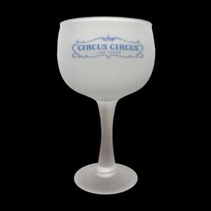 Vintage Circus Circus Hotel Casino Las Vegas Frosted Margarita Glass 10" Tall